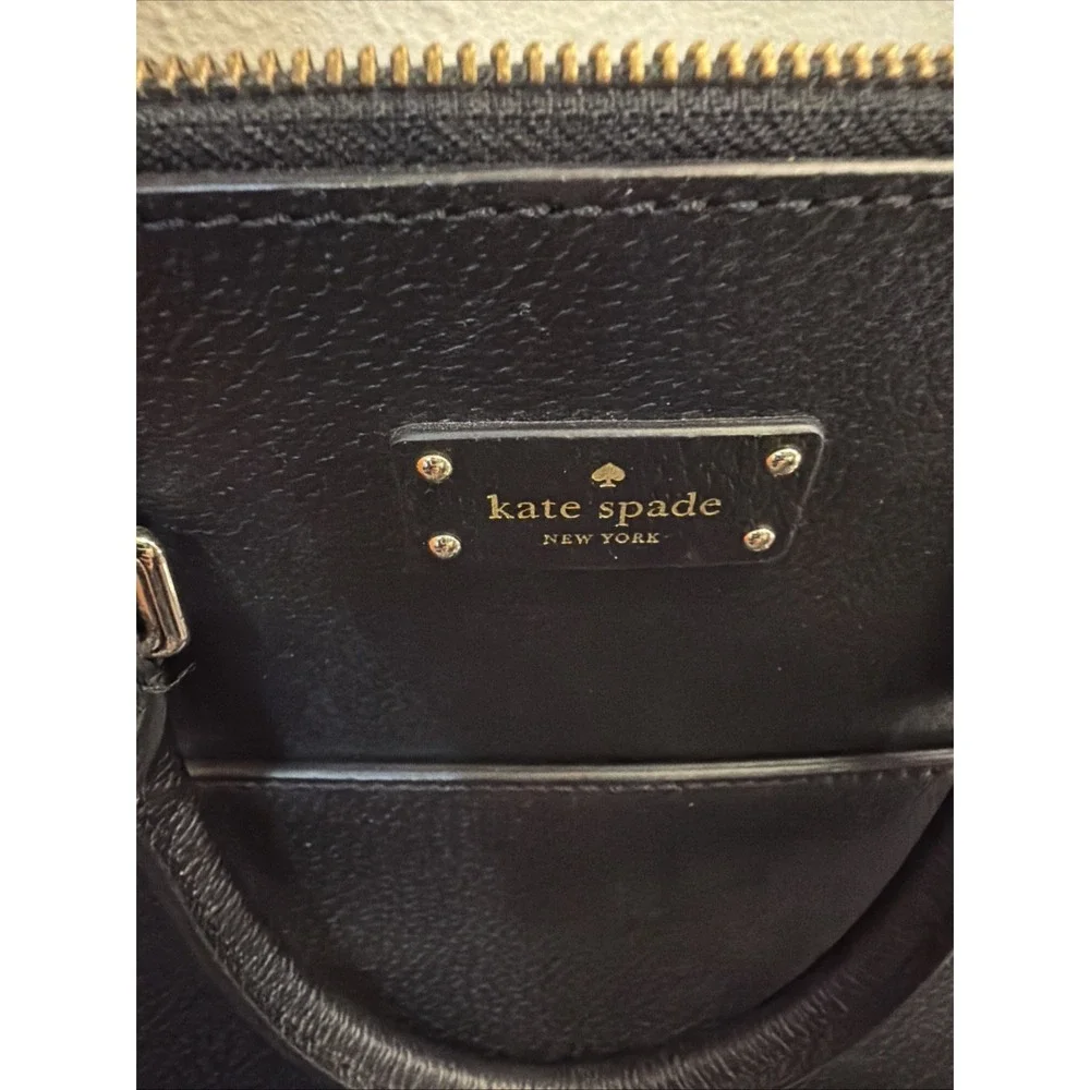 Kate Spade Grove Street Carli Black Leather Dome Satchel